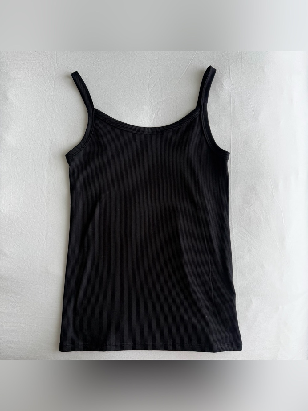 No Boundaries Ribbed Cami Black Tank Top, Size Medium